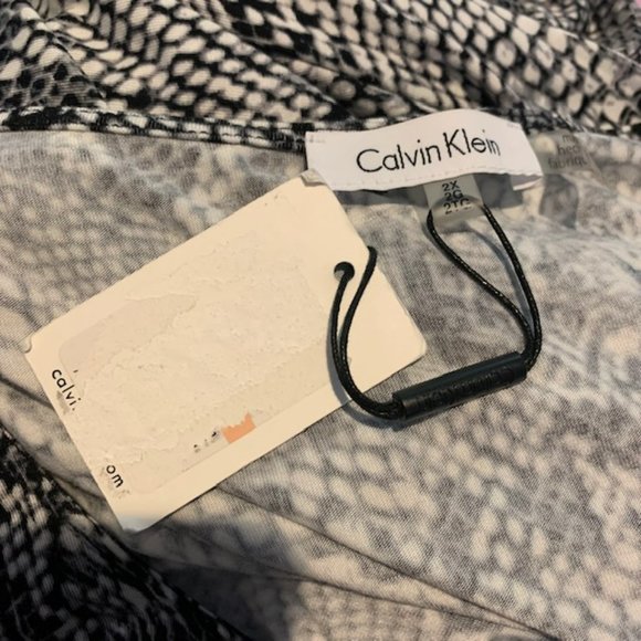 Calvin Klein NWT Black & White Dress Size 2X - Picture 10 of 10